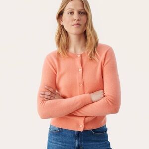 Part Two Cashmere Crista Cardigan Sweater Coral Salmon Scandinavian Women’s XXL